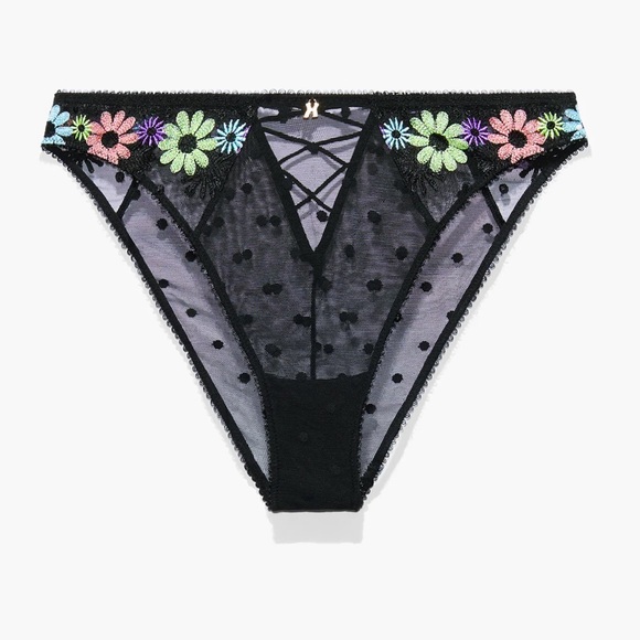 Savage X Fenty Other - Savage X Fenty Free Spirit Polka Dot Floral Embroidery High Leg Bikini Panty